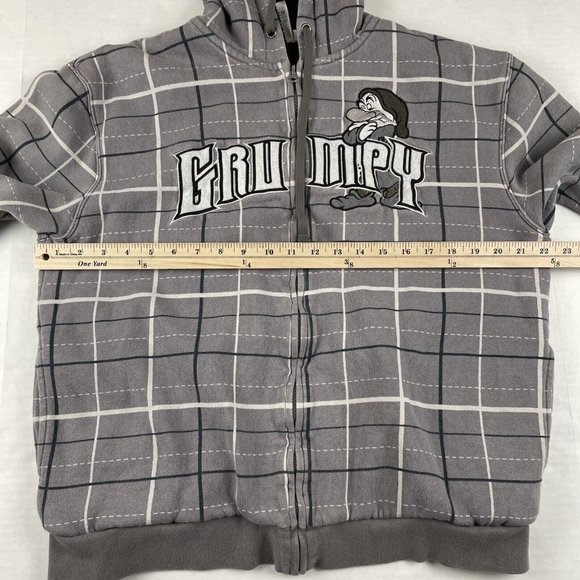 Disney Parks Full Zip Hooded Knit Jacket Women’s M  Sharpa Lined Grumpy Gray - Picture 3 of 9